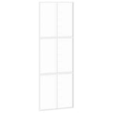 Vidaxx skydedør 76x205 cm hærdet glas og alu hvid
