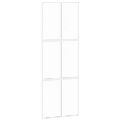 Vidaxx skydedør 76x205 cm hærdet glas og alu hvid