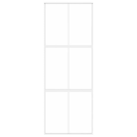 Vidaxx skydedør 76x205 cm hærdet glas og alu hvid