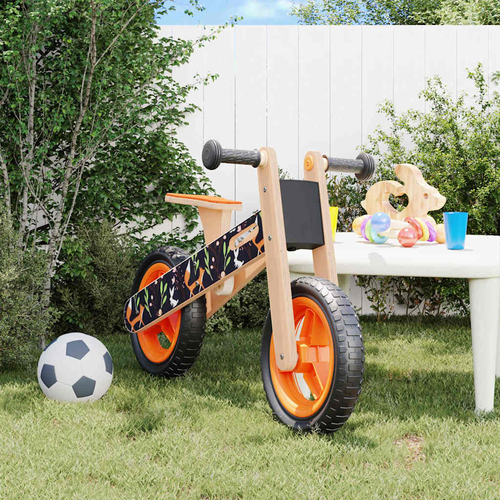 VidaXL balancecykel til børn orange med print
