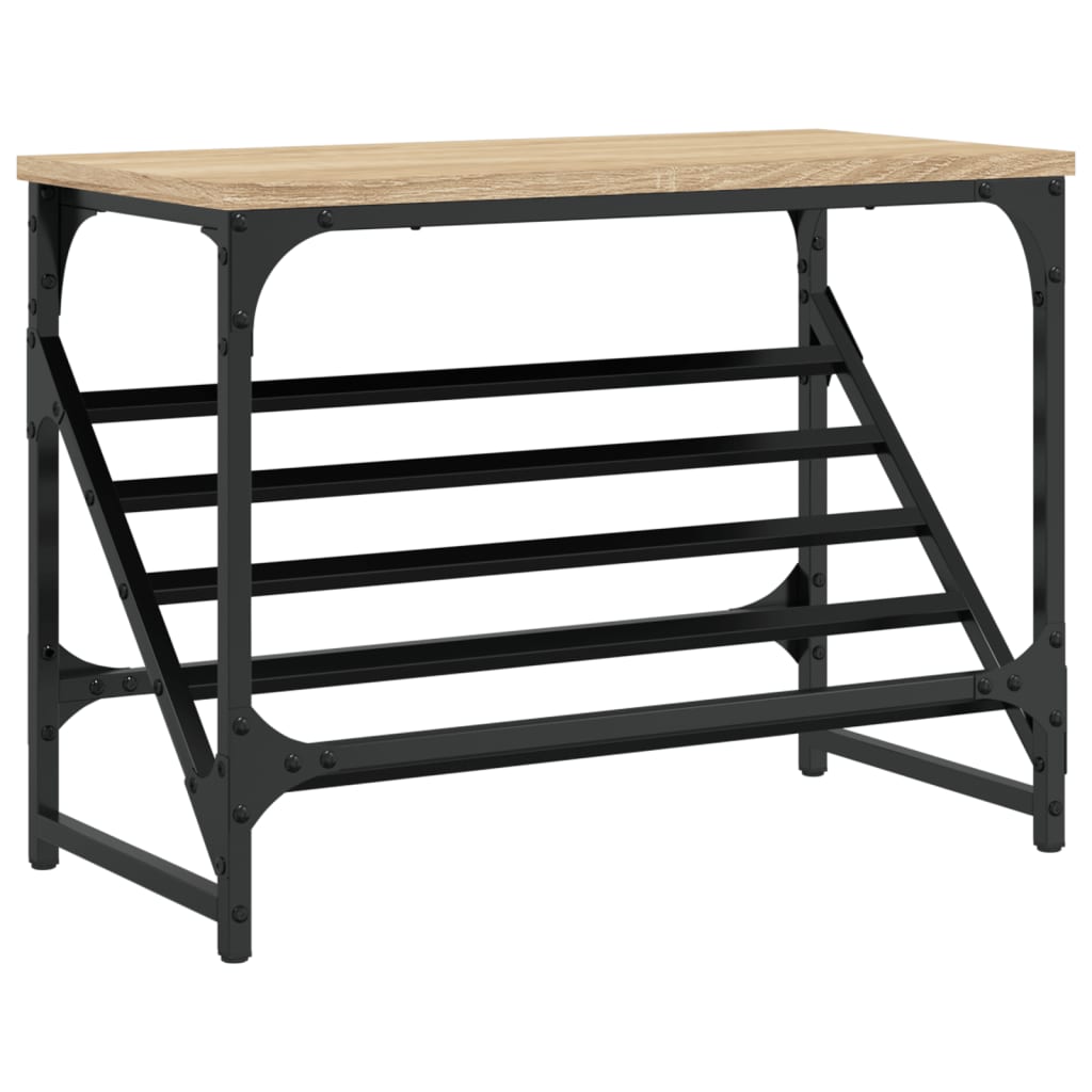 Vidaxl Shoe Rack 60x30x45 cm forarbejdet træ sonoma eg farvet