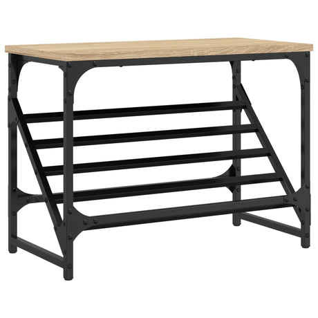 Vidaxl Shoe Rack 60x30x45 cm forarbejdet træ sonoma eg farvet