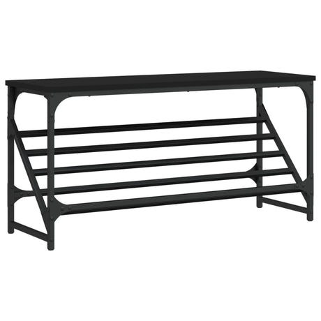 Vidaxl Shoe Rack 90x30x45 cm forarbejdet træ sort