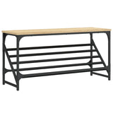 Vidaxl Shoe Rack 90x30x45 cm forarbejdet træ sonoma eg farvet