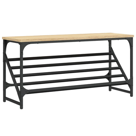 Vidaxl Shoe Rack 90x30x45 cm forarbejdet træ sonoma eg farvet