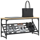 Vidaxl Shoe Rack 90x30x45 cm forarbejdet træ sonoma eg farvet