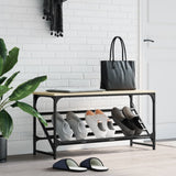 Vidaxl Shoe Rack 90x30x45 cm forarbejdet træ sonoma eg farvet