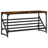 Vidaxl Shoe Rack 90x30x45 cm forarbejdet træ røget eg farvet