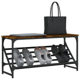 Vidaxl Shoe Rack 90x30x45 cm forarbejdet træ røget eg farvet