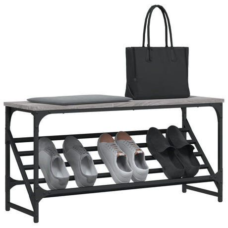 Vidaxl Shoe Rack 90x30x45 cm Property Wood Grey Sonoma Oak Farvet