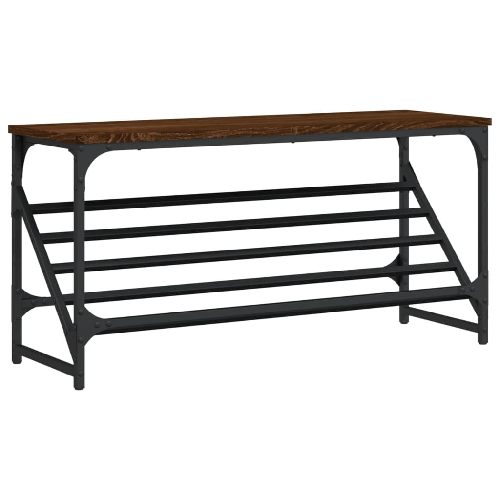 Vidaxl Shoe Rack 90x30x45 cm forarbejdet træbrun eg farve