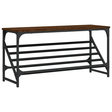 Vidaxl Shoe Rack 90x30x45 cm forarbejdet træbrun eg farve