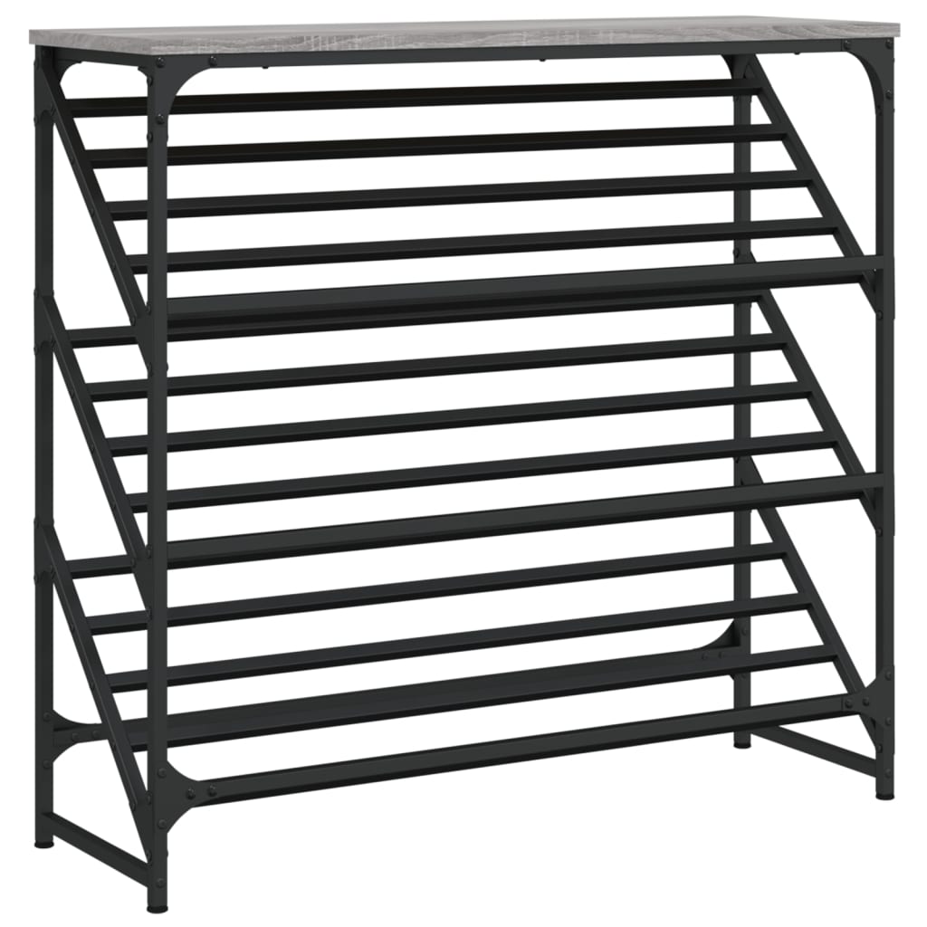 VidaXL skohylde 90x30x85 cm færdig trægrå Sonoma