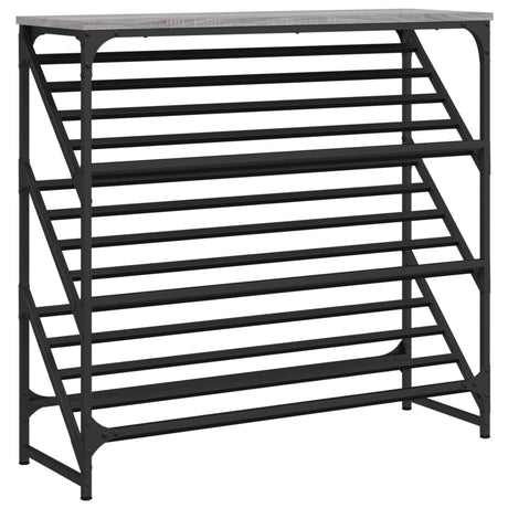 VidaXL skohylde 90x30x85 cm færdig trægrå Sonoma
