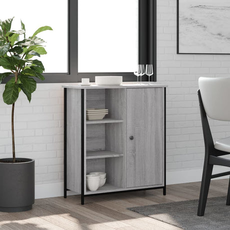 Vidaxl dressoir 70x30x80 cm bewerkt hout grijs sonoma