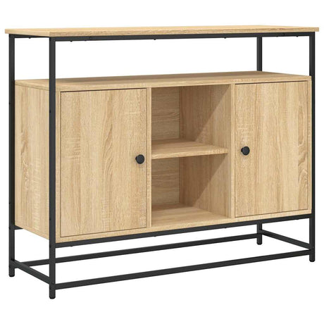 Vidaxl dressoir 100x35x80 cm bewerkt hout sonoma eikenkleurig