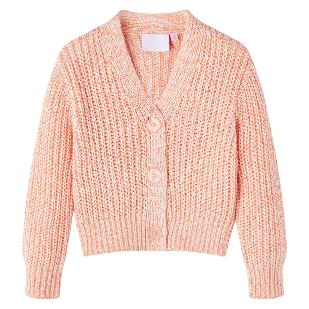 Vidaxl børne cardigan strikket 116 blandet pink