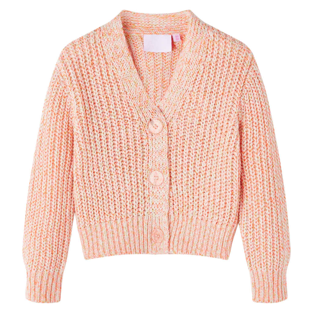VidaXL Børnecardigan strikket 140 blandet pink