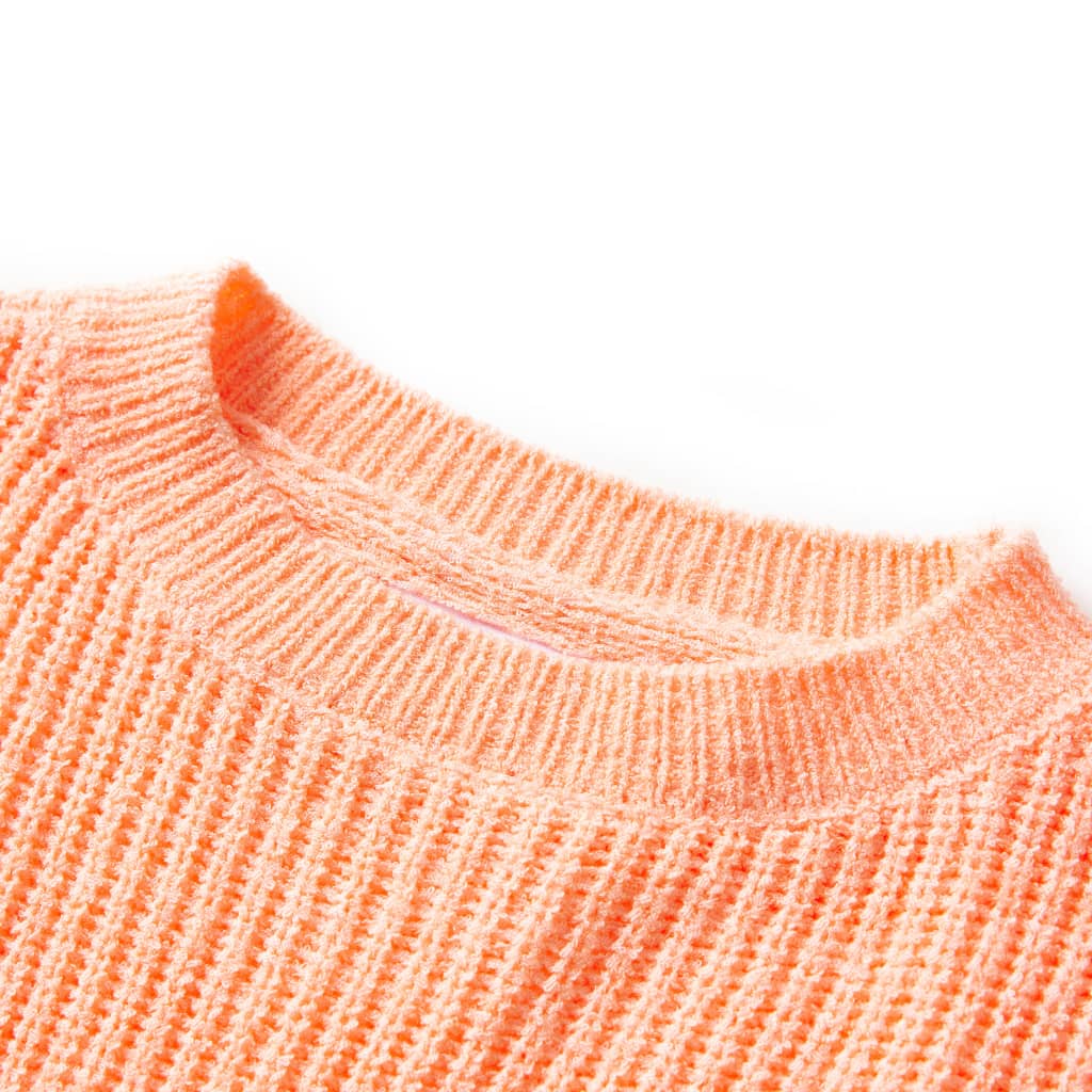 Vidaxl børnetrøje strikket 128 lys orange