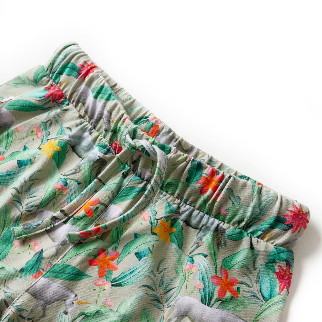 VidaXL Børneshorts med snøre 128 lys khaki