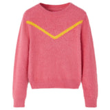 Vidaxl børnetrøje strikket 128 gammel pink