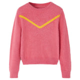 Vidaxl børnetrøje strikket 140 gammel pink
