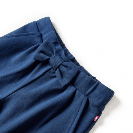 VidaXL Børnebukser med brede ben 92 marineblå