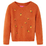 Vidaxl børnetrøje strikket 92 orange-brun