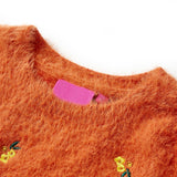 Vidaxl børnetrøje strikket 92 orange-brun