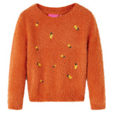 Vidaxl børnetrøje strikket 116 orange-brun