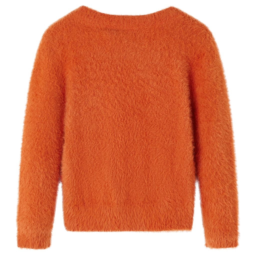Vidaxl børnetrøje strikket 128 orange-brun
