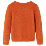 Vidaxl børnetrøje strikket 128 orange-brun