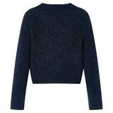 VidaXL børnecardigan strikket 116 marineblå