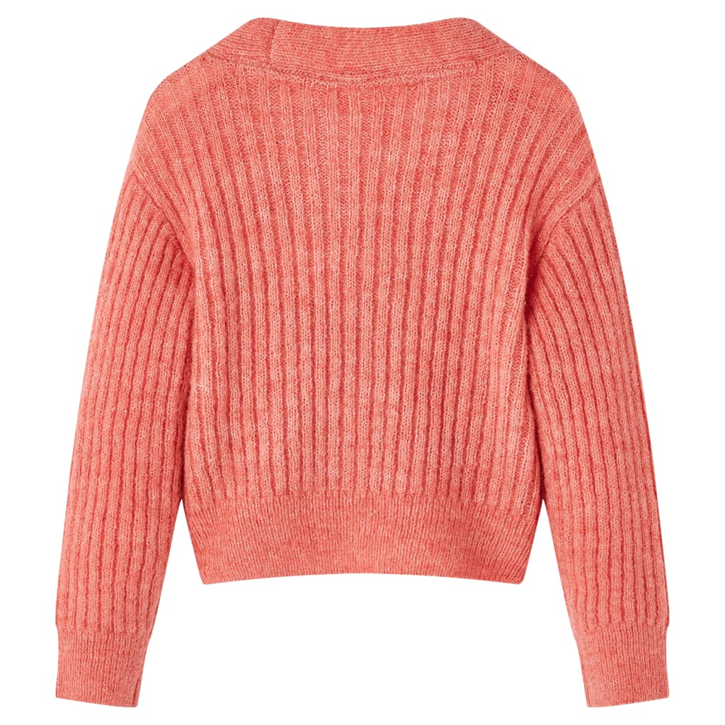 VidaXL Børnecardigan strikket 128 medium pink