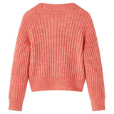 VidaXL Børnecardigan strikket 128 medium pink