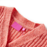 VidaXL Børnecardigan strikket 128 medium pink