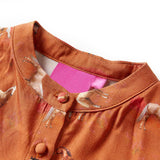 VidaXL børnekjole 104 cognac farvet