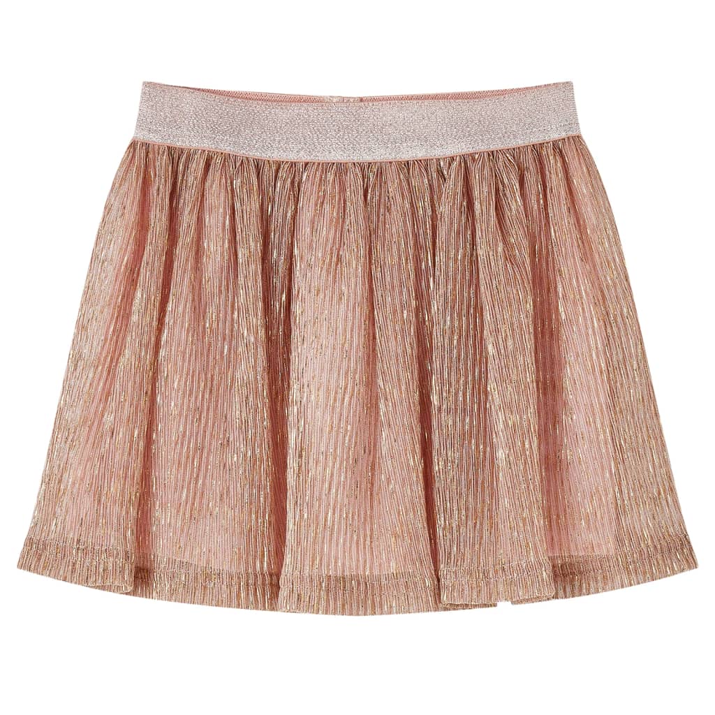 VidaXL Børneskørt med glitter 116 blød pink