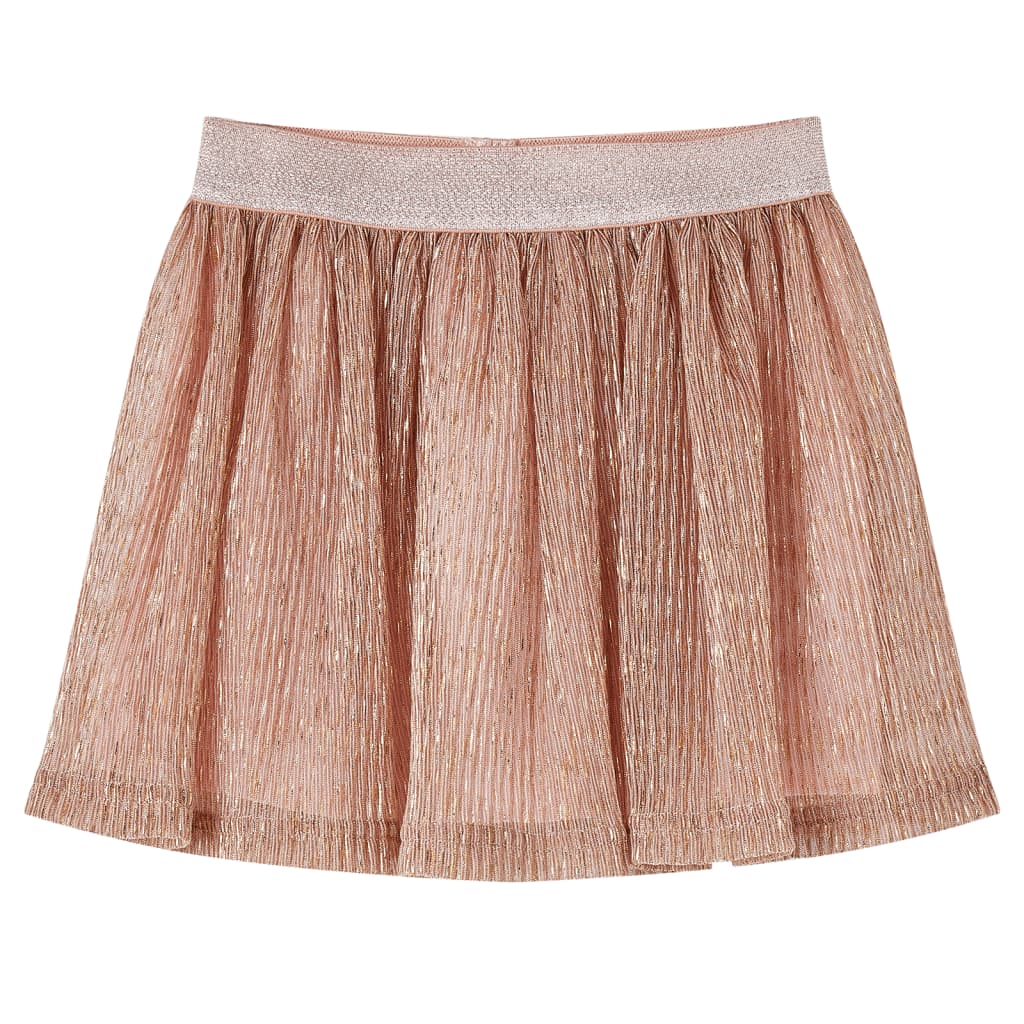 VidaXL børneskørt med glitter 140 blød pink