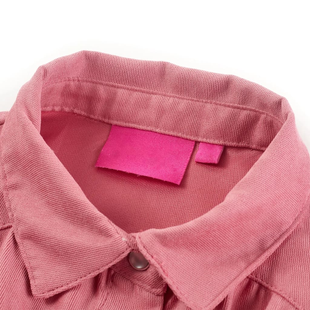 VidaXL børnebluse med lanterneærmer 140 old pink