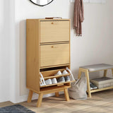 Vidaxx skoskab olden 55x35x120 cm fyrretræ brun
