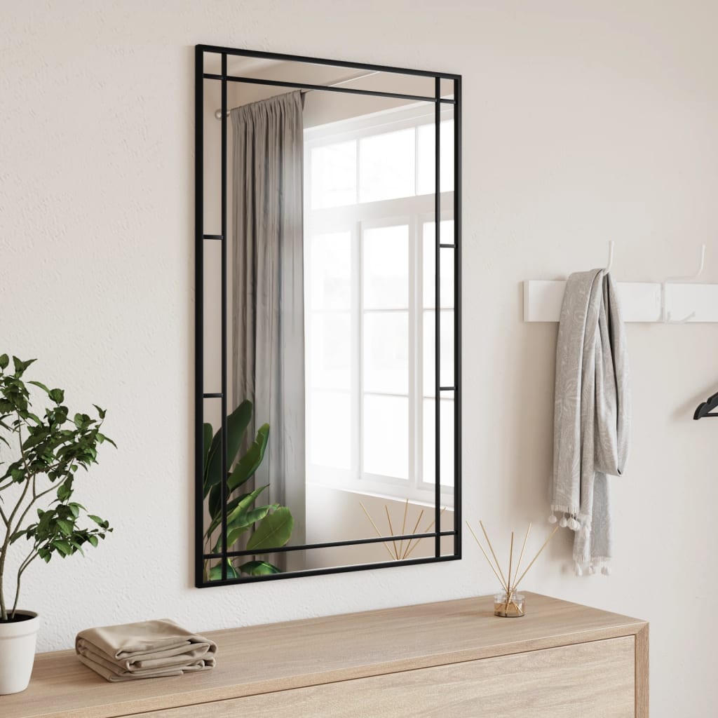 Vidaxx vægspejl rektangulært 60x100 cm jernsort