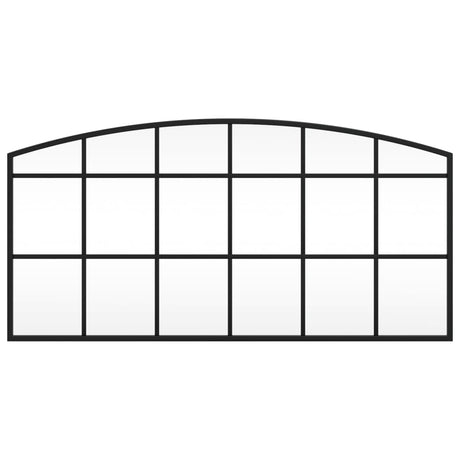 Vidaxl wandspiegel boog 80x40 cm ijzer zwart