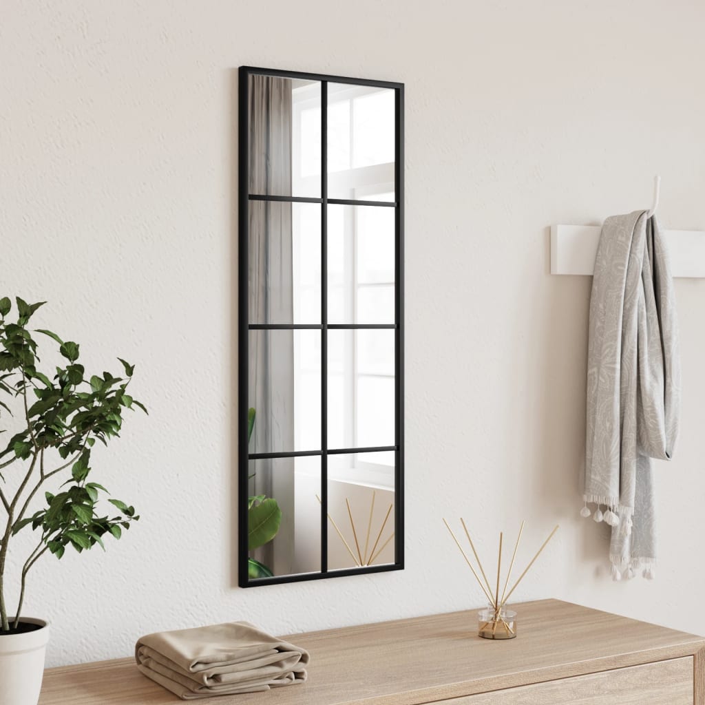Vidaxx vægspejl rektangulært 30x80 cm jernsort