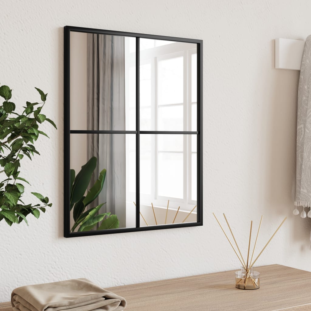 Vidaxx rektangulært vægspejl 40x50 cm jernsort