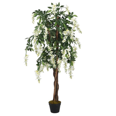 Vidaxl kunstig plante blåregn 1260 blade 180 cm grøn og hvid