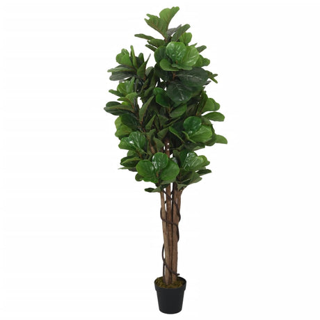 VidaXL kunstig plante figentræ 134 blade 120 cm grøn