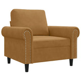 Vidaxl fauteuil 60 cm fluweel bruin
