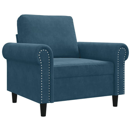 Vidaxl fauteuil 60 cm fluweel blauw