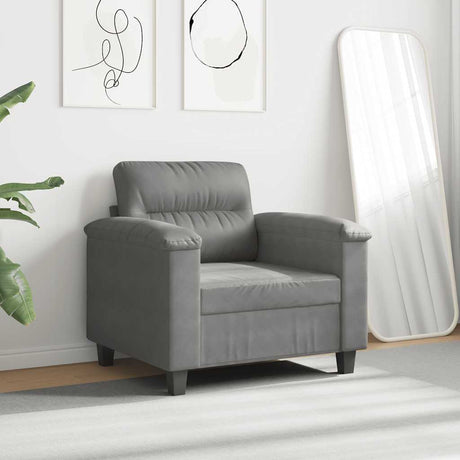 Vidaxl fauteuil 60 cm microvezelstof donkergrijs